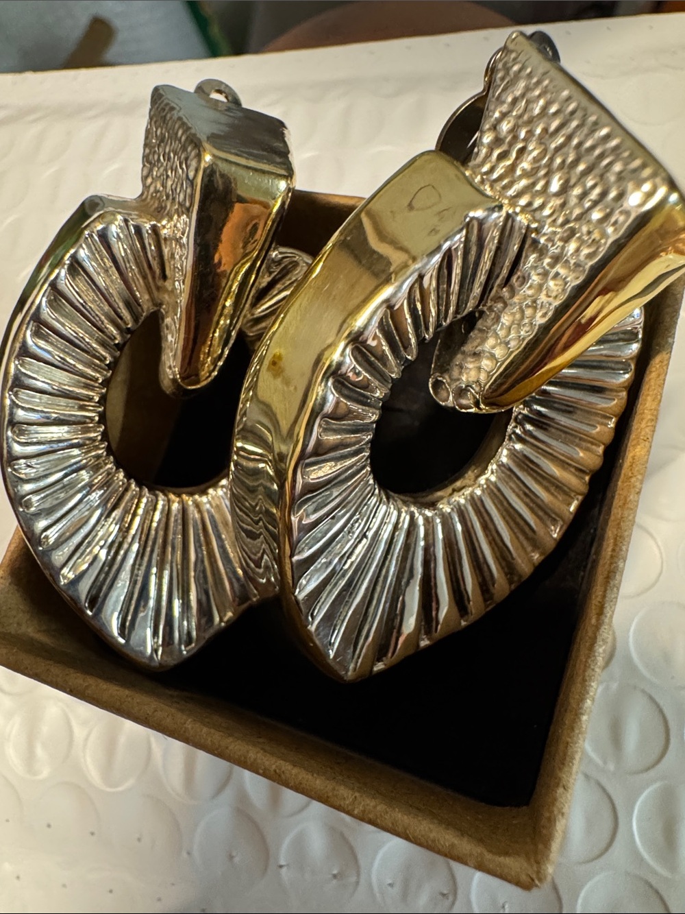 Sterling silver clip on earrings 1980s
